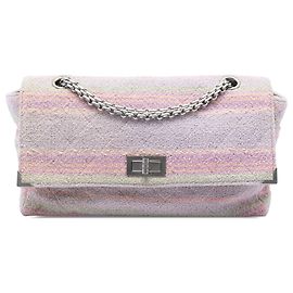 Chanel Rosa Tweed Trapuntato Reissue 2.55 Single Flap 225