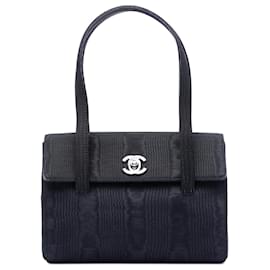 Borsa Chanel Black CC Silk Grosgrain