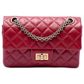 Chanel Red Quilted Aged Calfskin Reissue 2.55 Single Flap 224