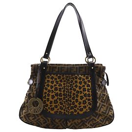 Bolso Tote Fendi Zucca Leopard