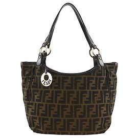 Bolso Tote Fendi Zucca marrón de nailon