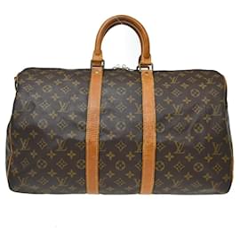 Borsa Louis Vuitton Keepall Bandouliere in tela Monogram 45