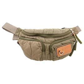 Borsa a tracolla in nylon kaki da donna Loewe
