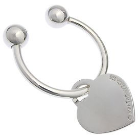 Chaveiro Tiffany & Co. em prata de lei 925 com pingente de coração