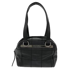 Borsa a tracolla Chanel 26134 in pelle di vitello martellata nera
