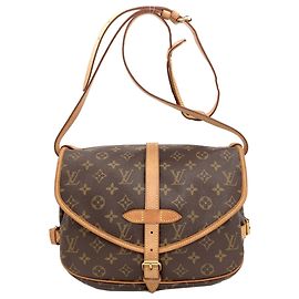 Bolsa de Ombro Louis Vuitton Monogram Saumur 30
