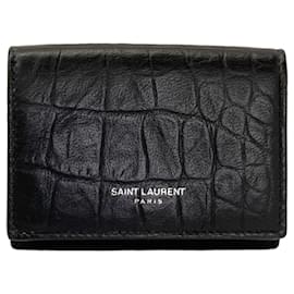 Saint Laurent Leder-Bifold-Geldbörse