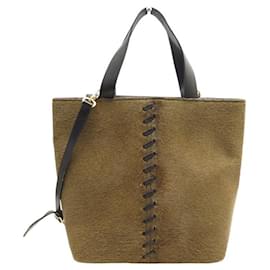 NEUF VINTAGE SAC A MAIN YVES SAINT LAURENT CABAS POULAIN BANDOULIERE BAG - Yves Saint Laurent