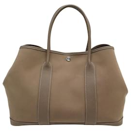 Hermès BORSA HERMES GARDEN PARTY 36 IN TELA E PELLE CLEMENCE ETOUPE TOTE BAG