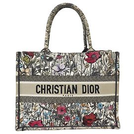 BORSA CHRISTIAN DIOR BOOK TOTE MEDIUM IN TELA MILLE FLEURS CABAS BAG