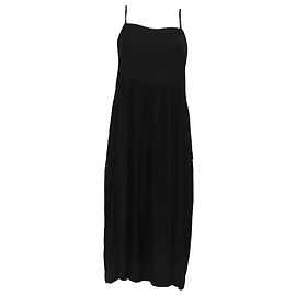 Vestido midi de cuello cuadrado Isabel Marant en poliéster negro