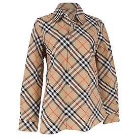 Camisa Burberry Vintage Check en algodón beige