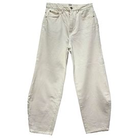 Jeans Barrel-Leg Totême in cotone bianco