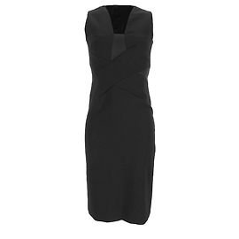 Salvatore Ferragamo Vestido de largo por la rodilla Ferragamo en lana negra