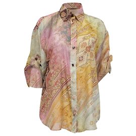 Camisa Tallow Relaxed con botones de Zimmermann en seda multicolor