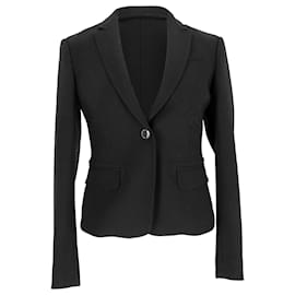 Blazer Burberry Brit à boutonnage simple en laine noire