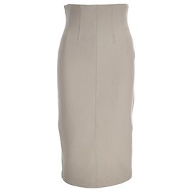 Gonna midi Burberry London in poliestere bianco