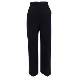 Pantalones plisados Max Mara Weekend en poliéster azul marino