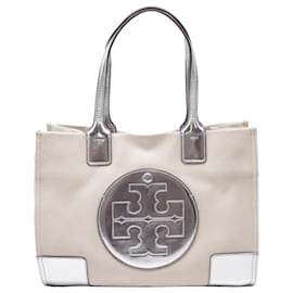 Tote Ella de Tory Burch en lona blanca