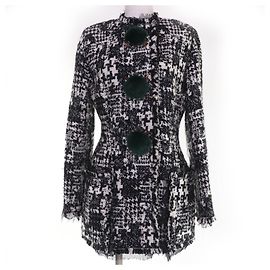 Dolce & Gabbana Dolce&Gabbana Tweedmantel mit Schmucksteinen