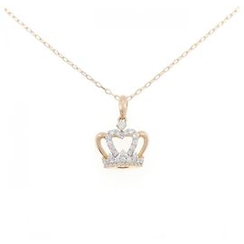 Autre Marque Collana Crown in diamante bicolore Au750