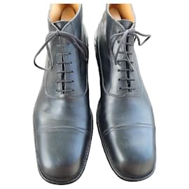 Stivaletti J.M. Weston in pelle nera Cap-Toe