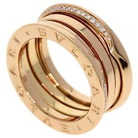 Bulgari Anel Bvlgari B-zero1 3-Band em ouro rosa 18K com diamantes