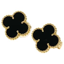 Van Cleef & Arpels Vintage Alhambra Onyx Earrings