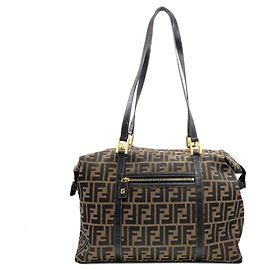 Fendi Zucca Muster Canvas Tote Bag für Damen