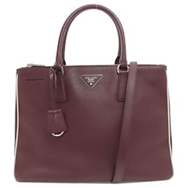 Prada Bordeaux Saffiano Leder 2-Way Tote Bag