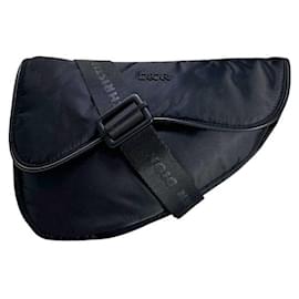 Borsa Saddle in nylon nero Christian Dior