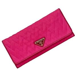 Prada Fuxia Bi-Fold Long Wallet