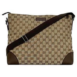 Borsa a tracolla Gucci beige e marrone