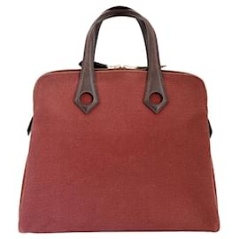 Hermes Sac Ybou Toile H Leather Handtasche - Hermès