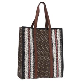 Sac cabas BURBERRY en PVC et cuir marron or Auth 186186M