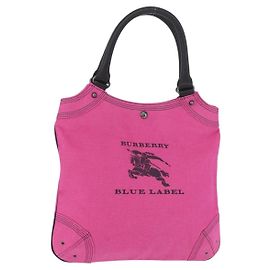 Borsa a mano BURBERRY Blue Label in tela rosa autentica 187361A