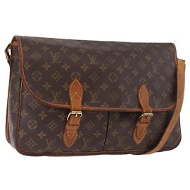 LOUIS VUITTON Bolso de Hombro Monogram Gibeciere GM M42246 LV Auth 187115