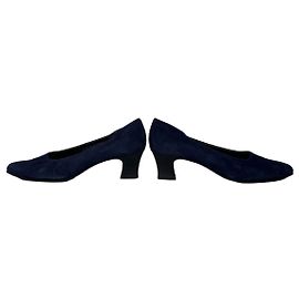 Chloé Stilettos vintage Chloe en ante Navy Black Block Heel EU37