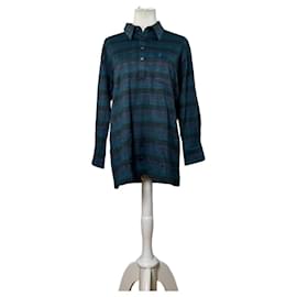 Polo en coton vintage Saint Laurent Teal Navy Grey XL - Yves Saint Laurent