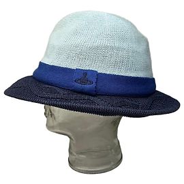 Cappello strutturato Vintage Vivienne Westwood Azzurro Blu navy