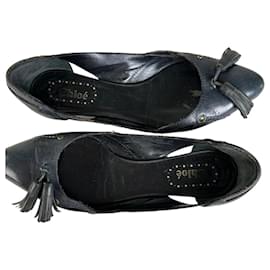 Ballerine vintage in pelle Chloe Nero Oro EU36.5 - Chloé