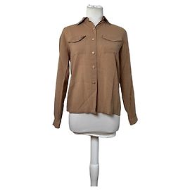 Camisa de seda vintage Dior Beige S