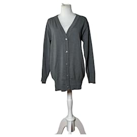 Chloé Vintage Chloe Baumwoll-Cardigan Grau L