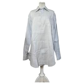Chemise en coton vintage Yves Saint Laurent pour homme bleu clair L