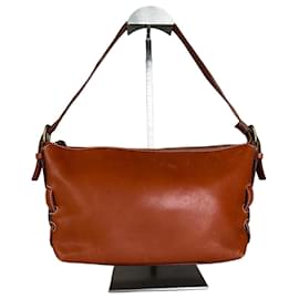 Céline Borsa a tracolla vintage Celine in pelle granulata Arancione Oro