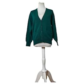 Vintage Dior Strickjacke aus Wollmischung Petrol L