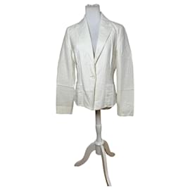 Vintage Celine Blazer aus Baumwolle und Seide Creme M - Céline