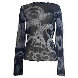 Just Cavalli X Roberto Cavalli Top de malla estampado tatuaje