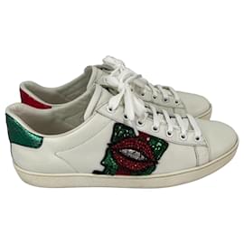 Gucci Ace Sneakers con applicazione labbra