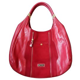Jimmy Choo Borsa Hobo in pelle e scamosciato rosso